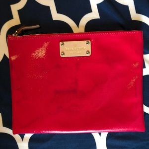 Kate Spade Hot Pink Clutch with Zippered Closure